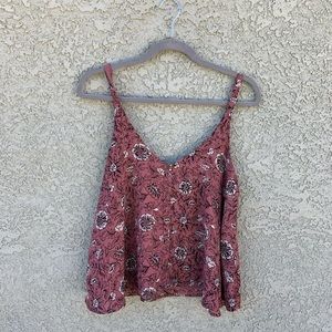 Forever 21 Floral Button Down Tank Top